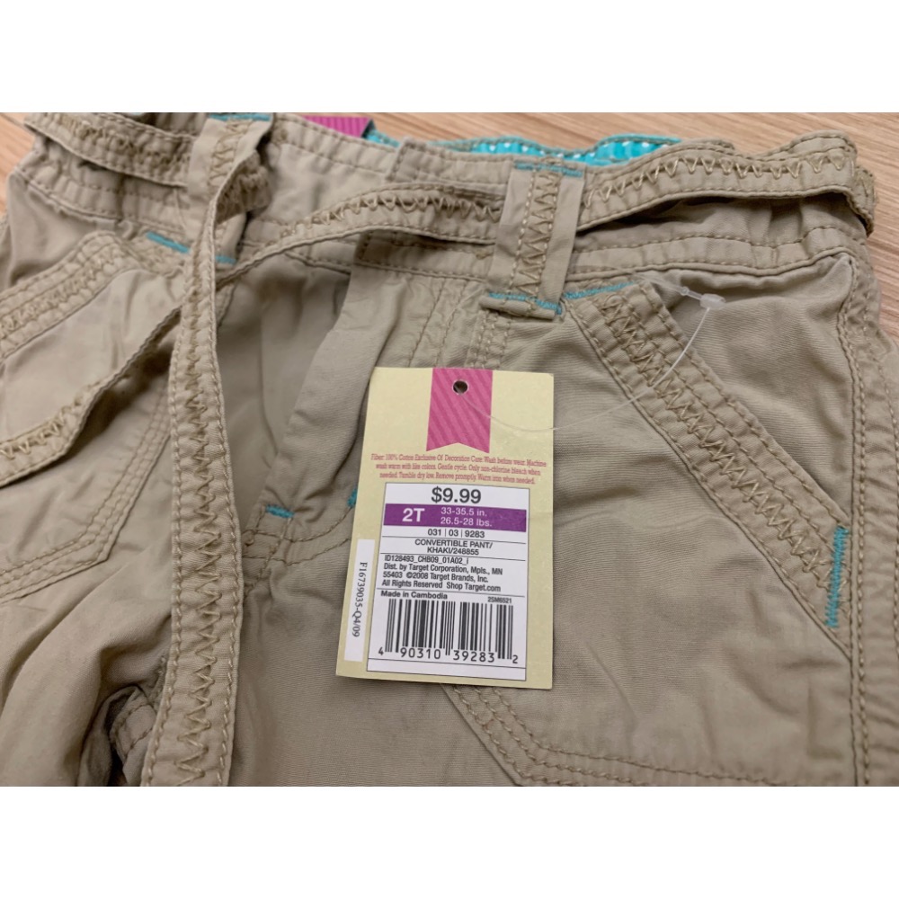 全新 CHEROKEE 幼兒寶寶兒童休閒寬鬆口袋工作褲 長褲 寬褲 2T 童裝-細節圖8
