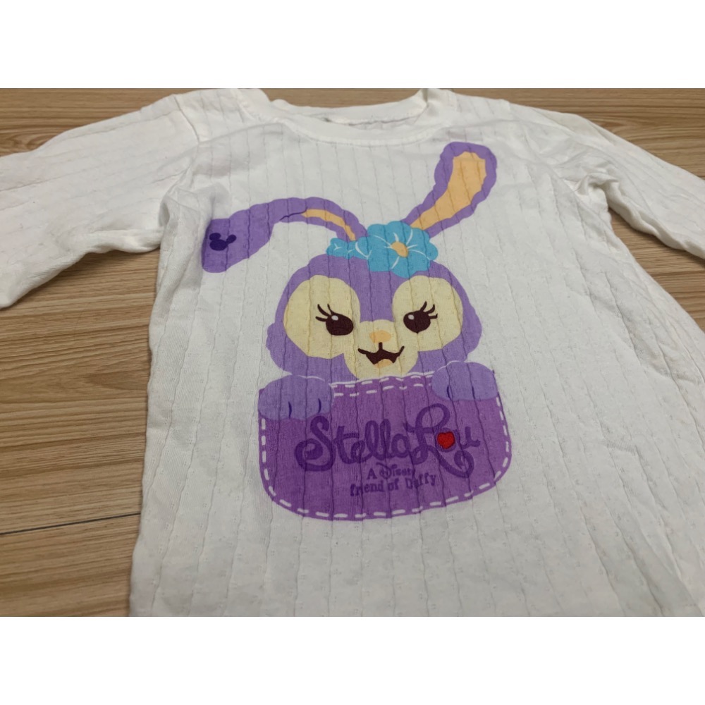 二手極新 迪士尼卡通 七分袖七分褲呼吸棉冷氣衫 薄長袖 居家服 套裝 衣標110約90cm可穿 二款 童裝-細節圖5