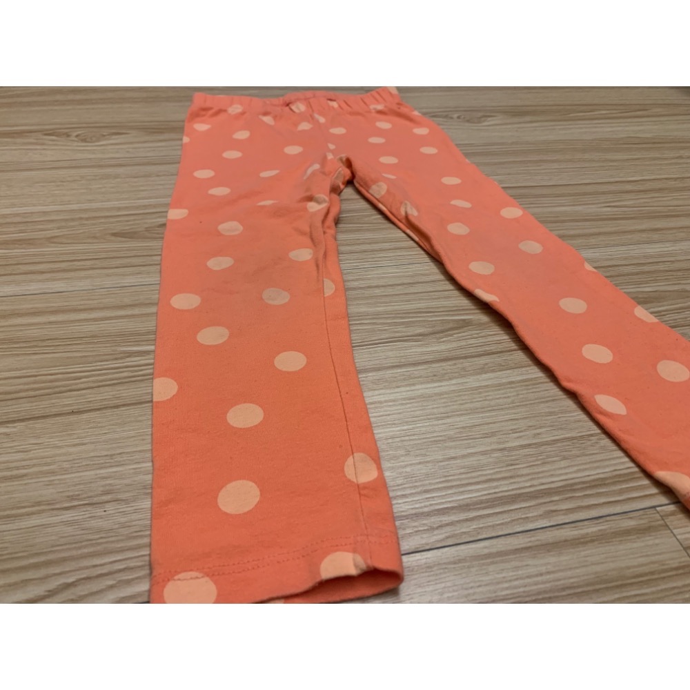 二手保存良好 GAP baby 兒童幼兒女童 布萊納熊刺繡點點長褲 內搭褲 3y 童裝-細節圖2