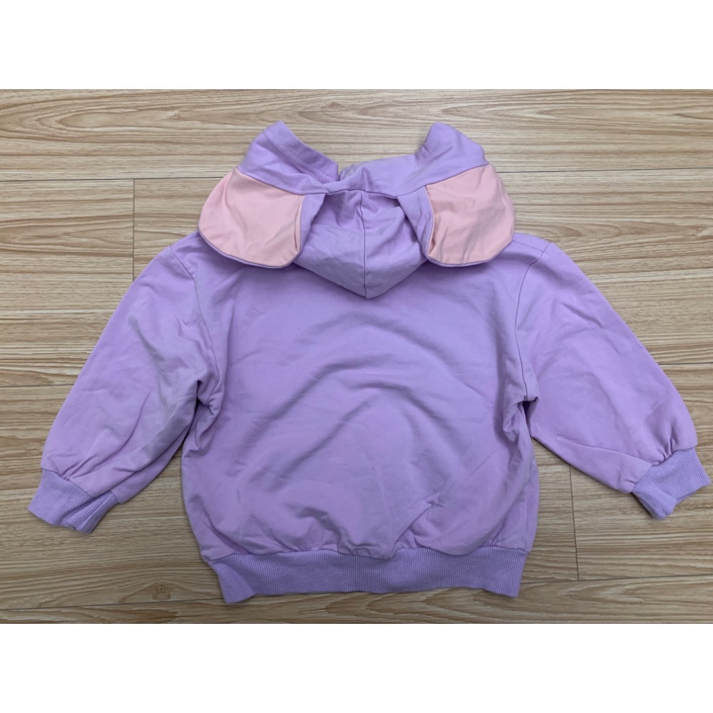 全新 BEBABY 比貝比 兒童女童幼兒小飛象連帽上衣 帽T T恤 90-100cm 童裝 可愛大象耳朵-細節圖3