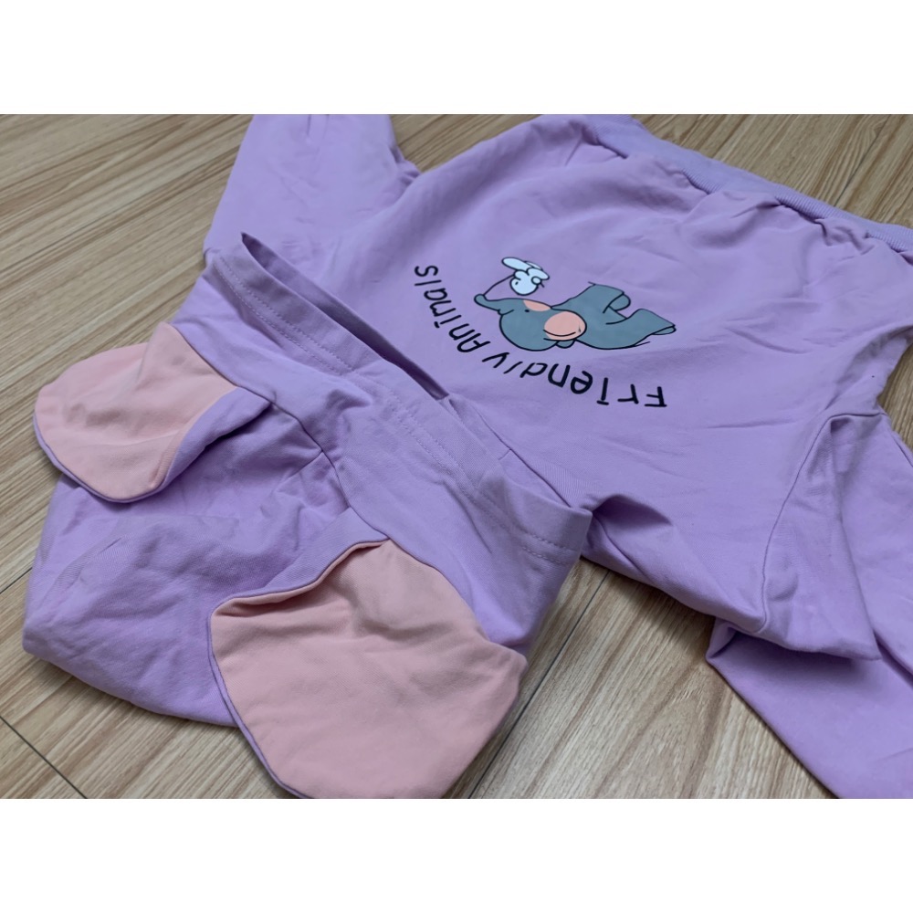 全新 BEBABY 比貝比 兒童女童幼兒小飛象連帽上衣 帽T T恤 90-100cm 童裝 可愛大象耳朵-細節圖5