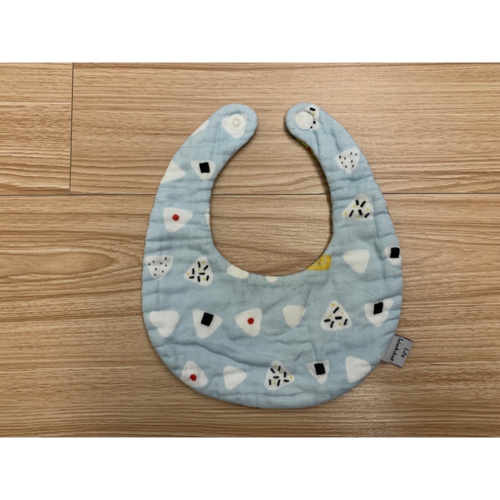 全新 / 二手少用 Lite Workshop 手工八層紗雙面花色圍兜 口水兜 口水巾 幼兒寶寶小孩-細節圖3