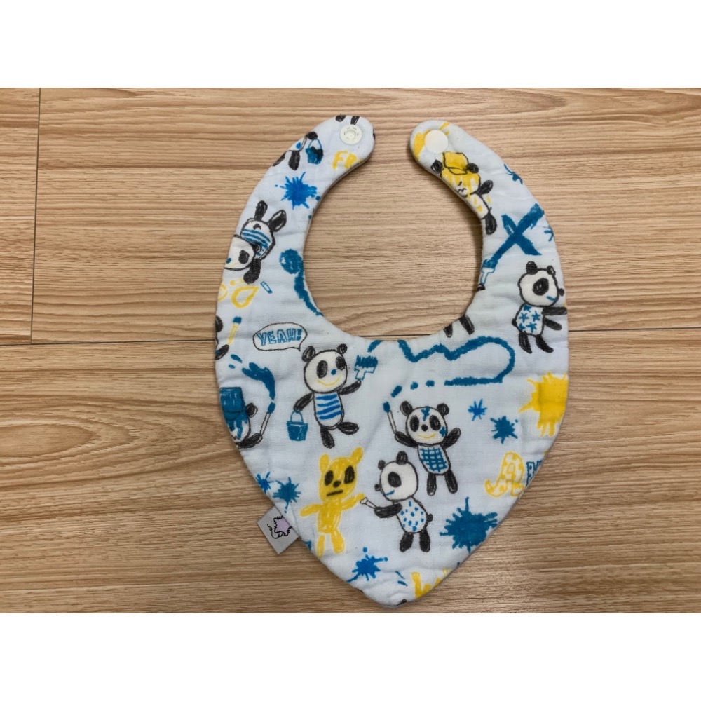 全新 / 二手少用 Lite Workshop 手工八層紗雙面花色圍兜 口水兜 口水巾 幼兒寶寶小孩-細節圖6
