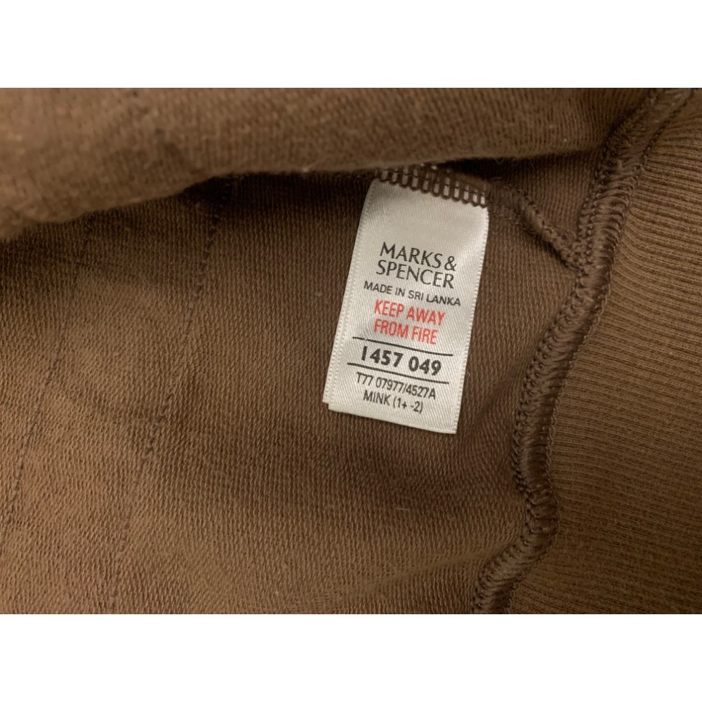 二手保存良好 MARKS & SPENCER 英國 M&S 兒童幼兒 英文字母拼縫綁帶長版連帽外套 90cm 童裝-細節圖7