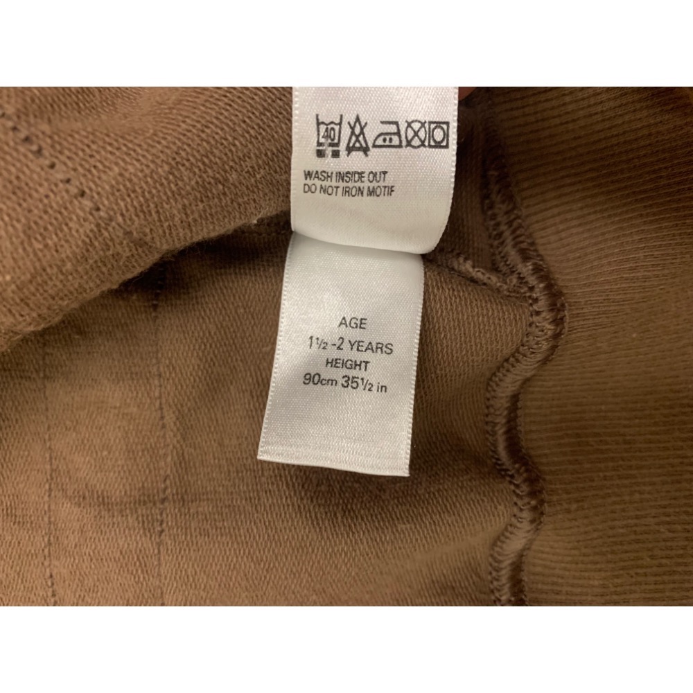 二手保存良好 MARKS & SPENCER 英國 M&S 兒童幼兒 英文字母拼縫綁帶長版連帽外套 90cm 童裝-細節圖8