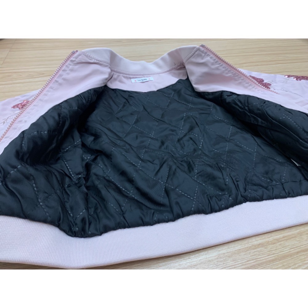 全新 兒童幼兒女童 刺繡亮片風衣外套 飛行外套 約90cm 童裝-細節圖6