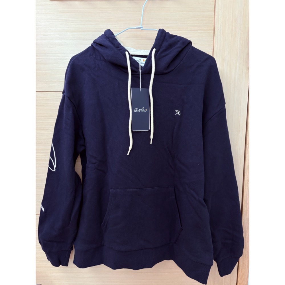 全新 Arnold Palmer 雨傘牌 LOGO刺繡連帽衛衣 連帽上衣 帽T 原價$3450 吊牌未拆-細節圖8