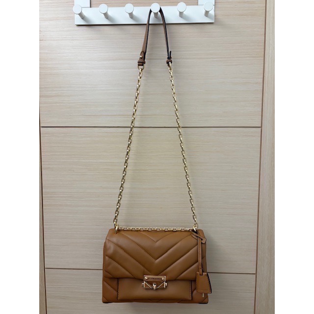 二手近全新 Michael Kors Cece 鍊帶包 焦糖色 MK 斜背鏈條包 肩背包 韓劇夫妻的世界 韓素希同款-細節圖2