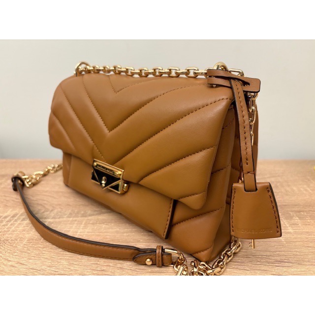 二手近全新 Michael Kors Cece 鍊帶包 焦糖色 MK 斜背鏈條包 肩背包 韓劇夫妻的世界 韓素希同款-細節圖3