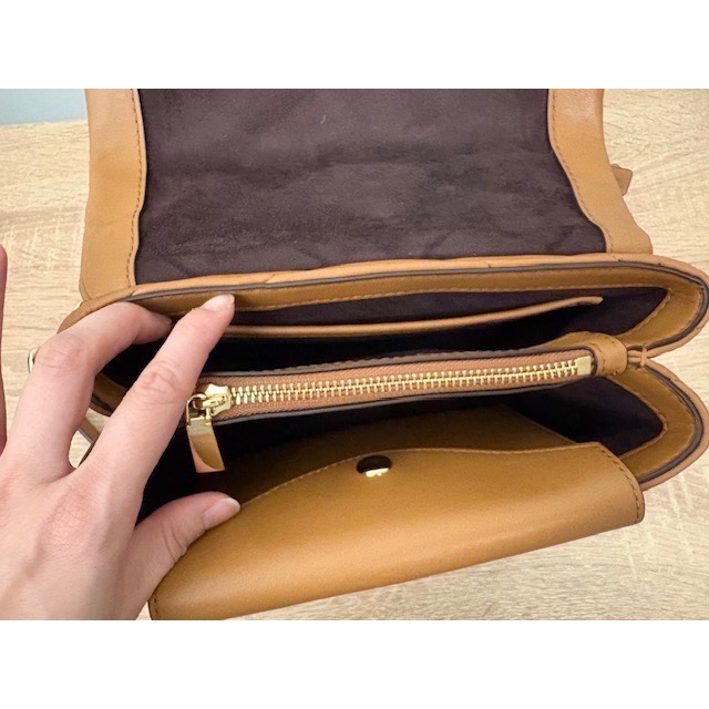 二手近全新 Michael Kors Cece 鍊帶包 焦糖色 MK 斜背鏈條包 肩背包 韓劇夫妻的世界 韓素希同款-細節圖5