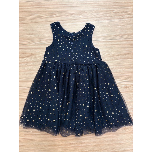 全新 NET 女童幼兒兒童 星星紗裙無袖洋裝 100cm 童裝-細節圖5