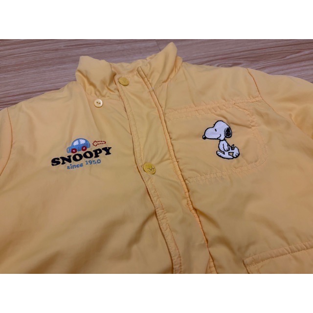 （客訂3件）二手 SNOOPY鋪棉保暖外套 100cm、可愛卡通束口褲約90cm、好朋友們竹節棉上衣約95cm-細節圖3
