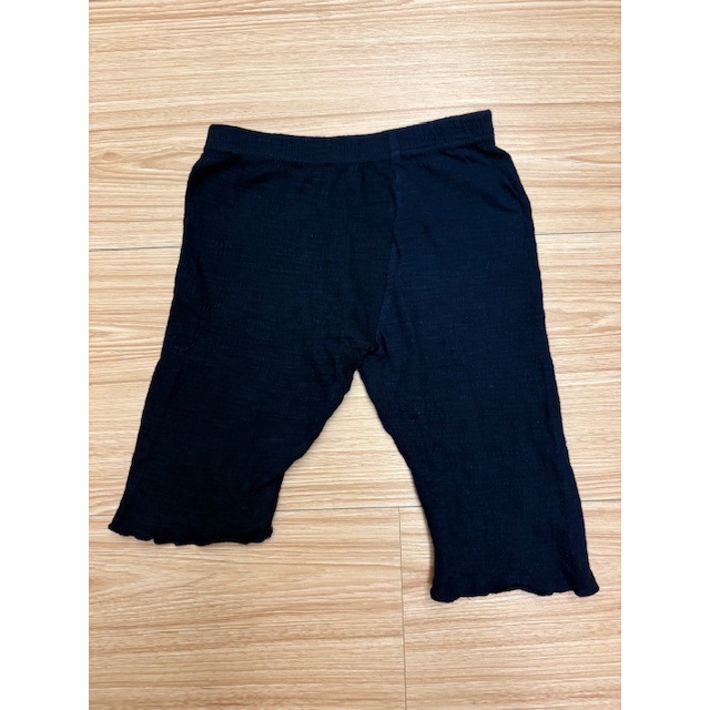 二手很新 兒童幼兒女童 立體蝴蝶結不對稱竹節棉短褲 約90～100cm 童裝-細節圖4