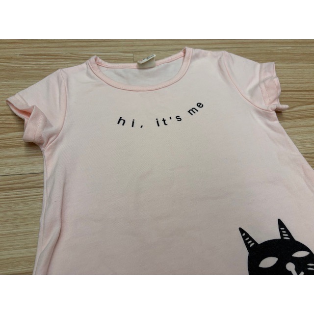 全新 Niki house 兒童幼兒女童 立體貓咪英文字長版衣 約90cm 連身裙 童裝-細節圖3