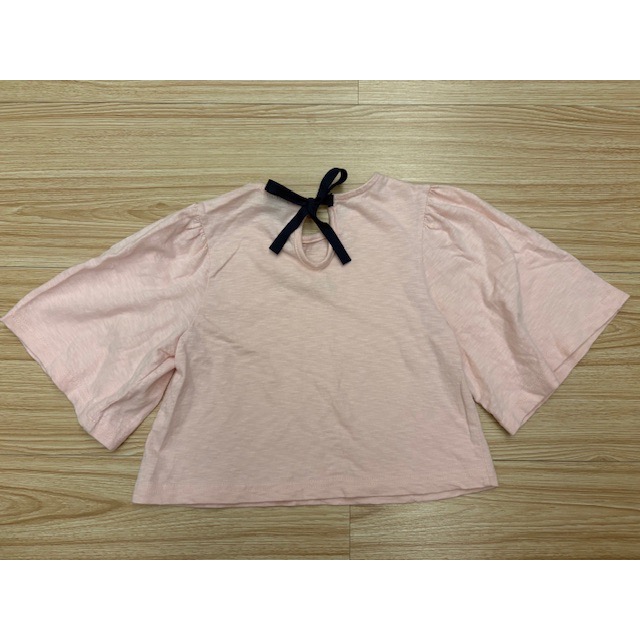 全新 正韓 JK3.16 兒童幼兒女童 櫻桃蓬蓬袖綁帶上衣 約90cm 寬袖T恤 韓國童裝-細節圖4