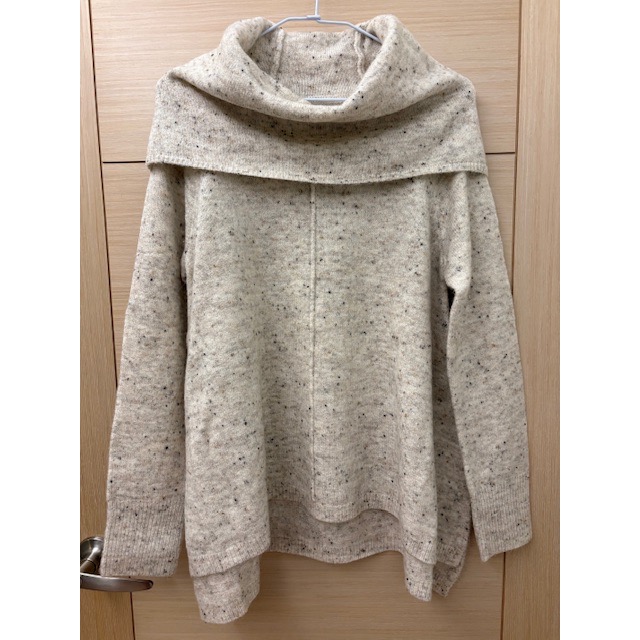 全新 YES LOLA 前短後長高領傘擺針織毛衣 羊毛毛衣-細節圖3