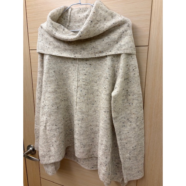 全新 YES LOLA 前短後長高領傘擺針織毛衣 羊毛毛衣-細節圖5