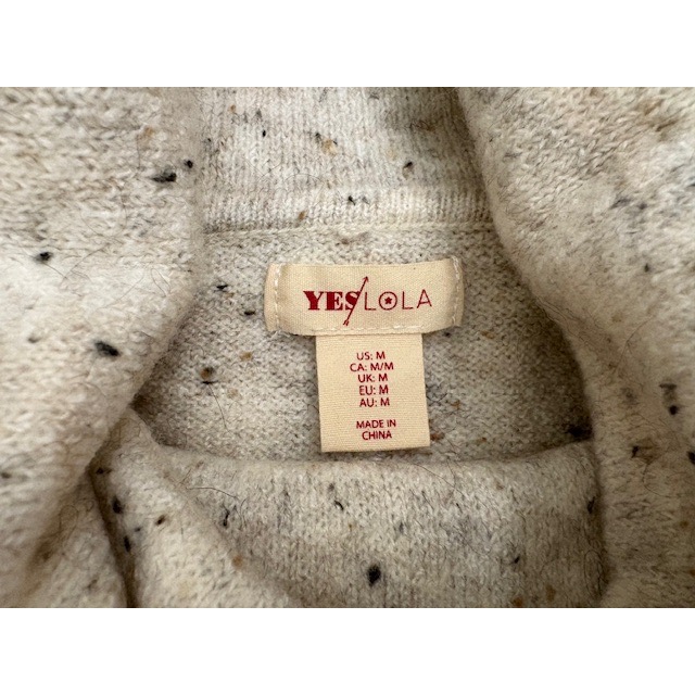 全新 YES LOLA 前短後長高領傘擺針織毛衣 羊毛毛衣-細節圖8