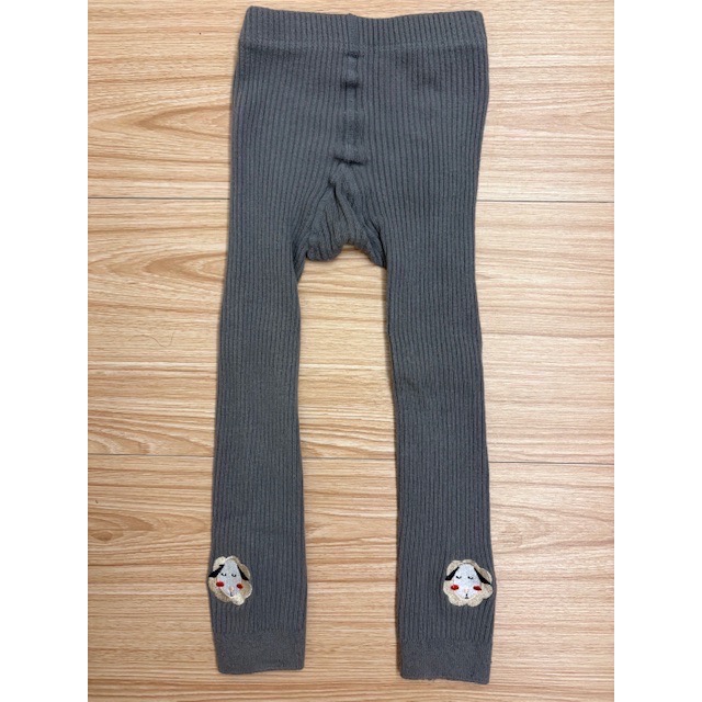 （客訂4件）二手很新 兒童幼兒女童 動物刺繡保暖毛料褲襪 三件合售 約90～100cm、刷色刷破蝴蝶結牛仔褲 約90cm-細節圖3