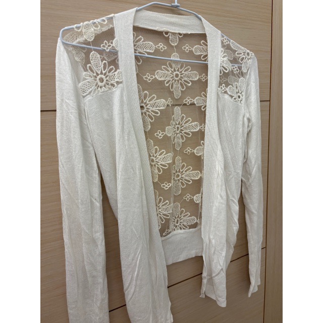 全新 鏤空雕花網紗針織小外套 防曬罩衫-細節圖2