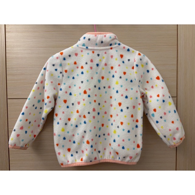 二手 兒童幼兒女童 彩色點點搖粒絨刷毛保暖立領外套 90cm 童裝-細節圖4