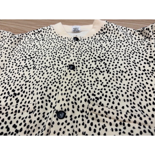 二手 正韓 mio 兒童幼兒女童 花紋內刷毛棒球外套 110cm 韓國童裝-細節圖5