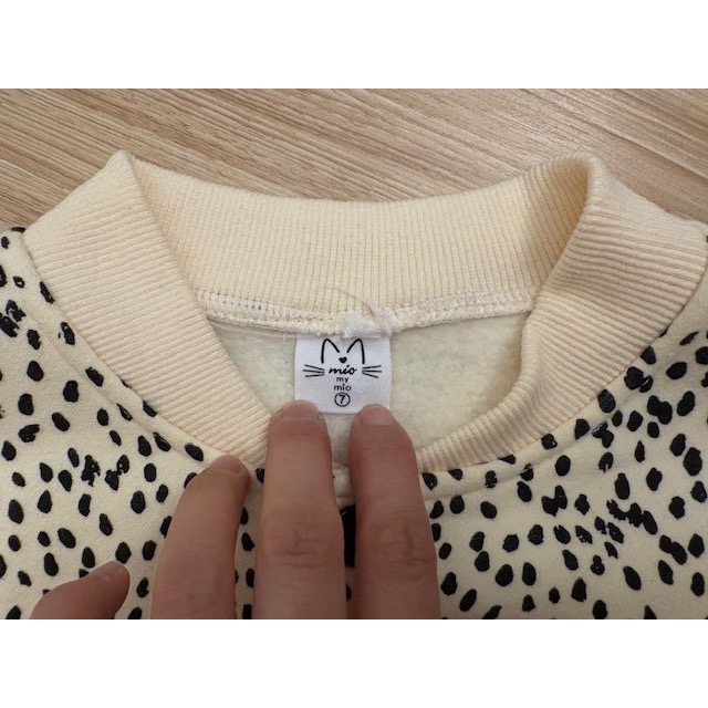 二手 正韓 mio 兒童幼兒女童 花紋內刷毛棒球外套 110cm 韓國童裝-細節圖7