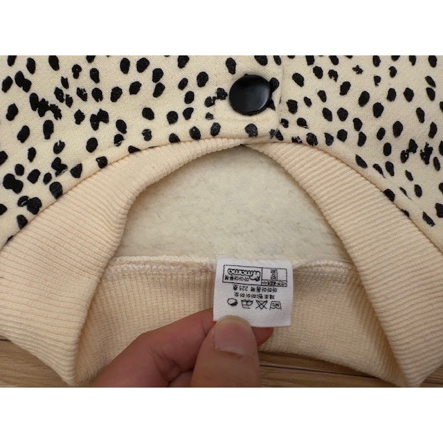 二手 正韓 mio 兒童幼兒女童 花紋內刷毛棒球外套 110cm 韓國童裝-細節圖8