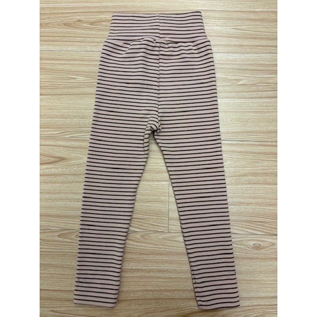 二手 香水娜娜 兒童幼兒女童 條紋絨毛保暖褲 100cm 童裝-細節圖3