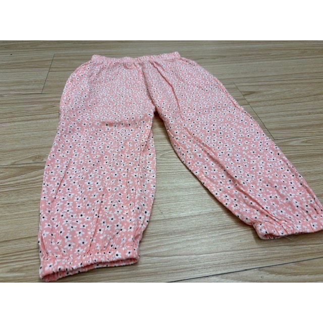 二手近全新 colorful sky 兒童幼兒女童 小碎花輕薄防蚊褲 束口褲 約80cm 童裝-細節圖2