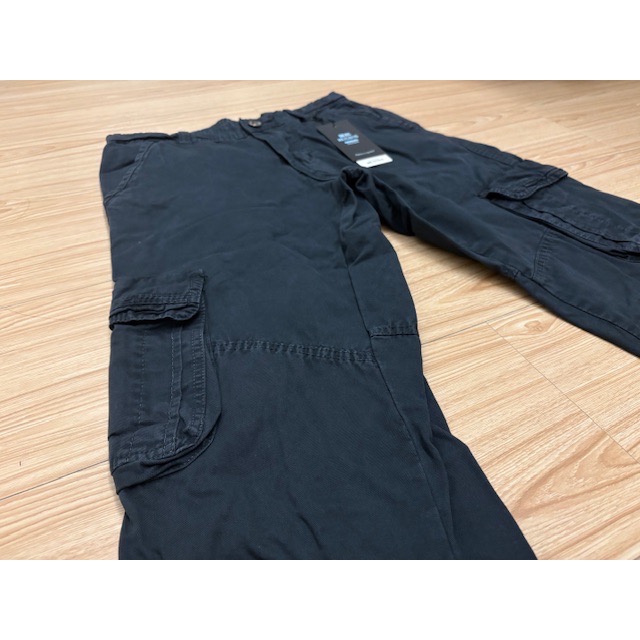 全新 水洗純棉休閒褲  多口袋工裝褲 工作褲 30腰 男生女生皆可穿 直筒褲 束口褲-細節圖5