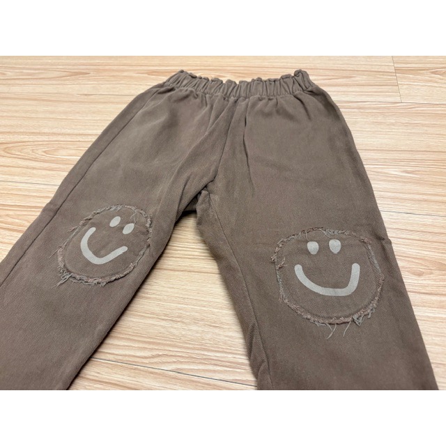 全新 正韓 PEANUTS HOUSE 兒童幼兒女童男童 可愛笑臉斜紋布長褲 約95cm 韓國童裝-細節圖2
