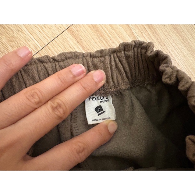 全新 正韓 PEANUTS HOUSE 兒童幼兒女童男童 可愛笑臉斜紋布長褲 約95cm 韓國童裝-細節圖4
