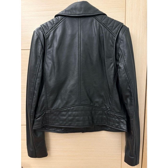 全新 MARC NEW YORK 歐美品牌 騎士翻領修身真皮皮衣外套-細節圖3