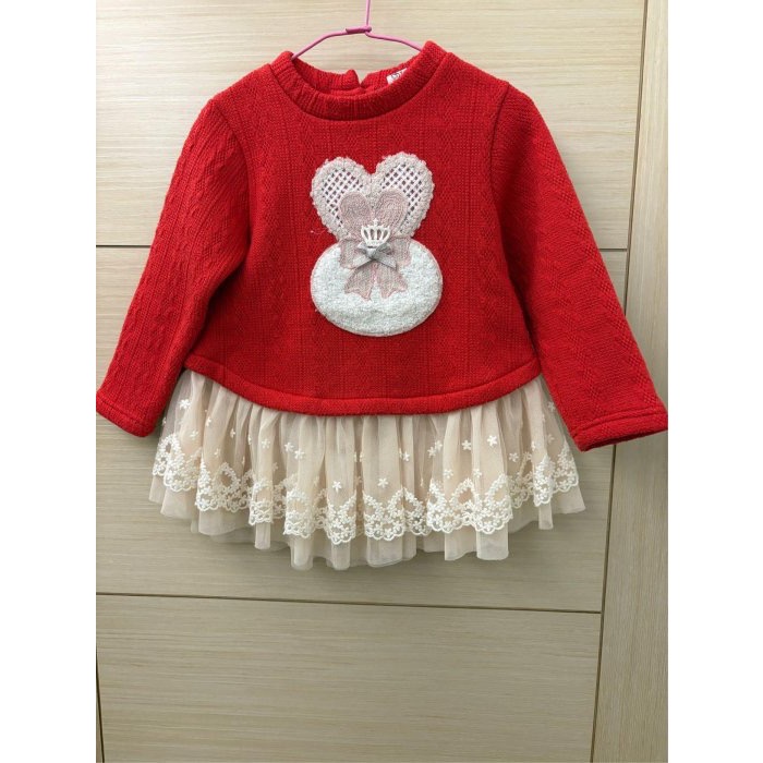 （客訂6件） NU V女洋裝、立體兔子毛衣、厚磅花籃上衣、蝴蝶結刷毛上衣、碎花襯衫、荷蘭格紋上衣-細節圖2