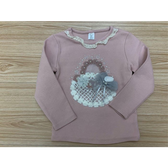 （客訂6件） NU V女洋裝、立體兔子毛衣、厚磅花籃上衣、蝴蝶結刷毛上衣、碎花襯衫、荷蘭格紋上衣-細節圖3