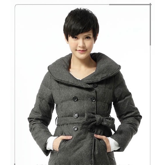 全新 SOMETHING 仿毛呢羽絨外套 原價$3490 吊牌未拆-細節圖4