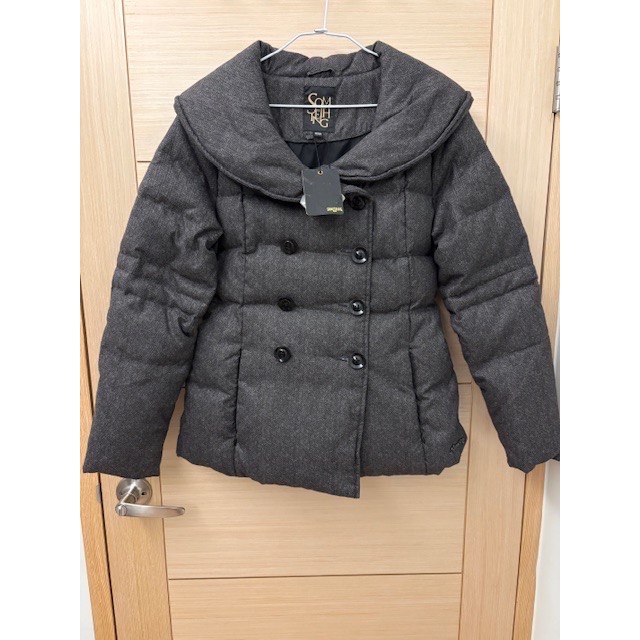 全新 SOMETHING 仿毛呢羽絨外套 原價$3490 吊牌未拆-細節圖6