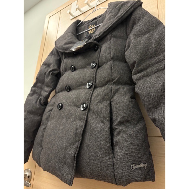 全新 SOMETHING 仿毛呢羽絨外套 原價$3490 吊牌未拆-細節圖7