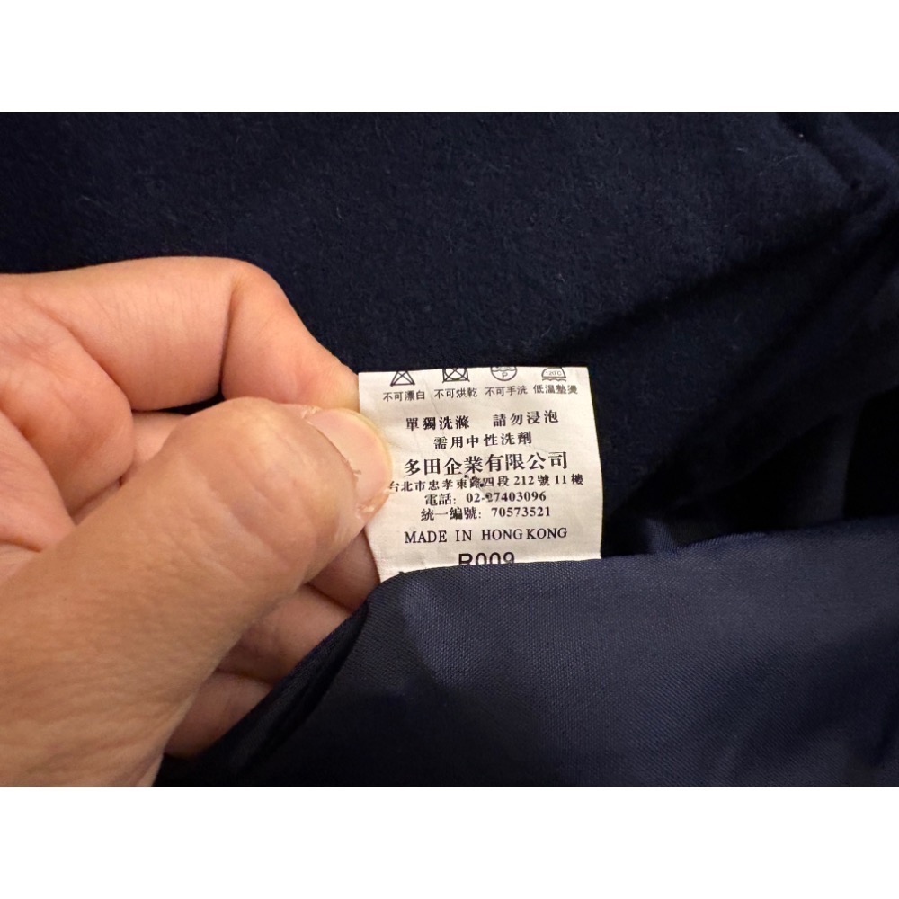 全新 專櫃 epanouir 金釦羊毛大衣外套 原價$6980 吊牌未拆 長版外套-細節圖8