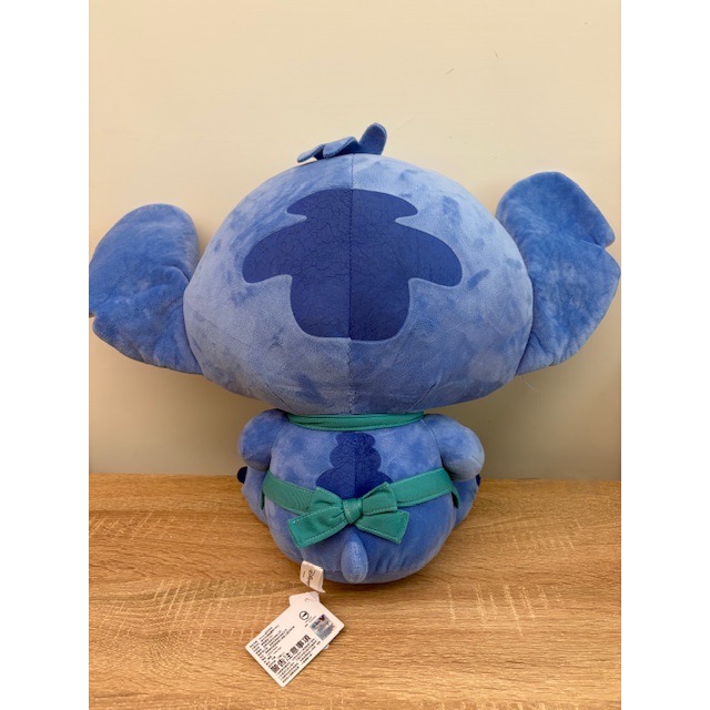 全新 正版 迪士尼 大款 Q版坐姿史迪奇玩偶 洗衣款 16英吋 布偶填充絨毛玩具-細節圖2