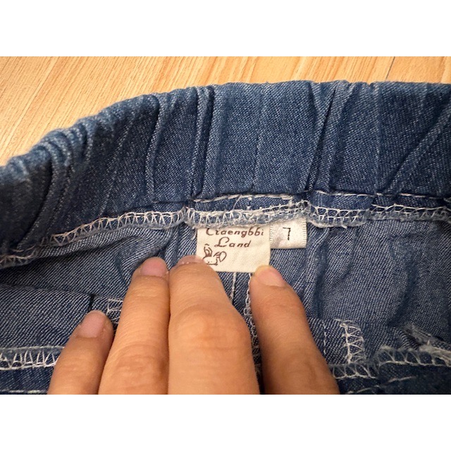 全新 兒童幼兒女童 可愛兔子軟質牛仔褲 約95cm 童裝-細節圖4