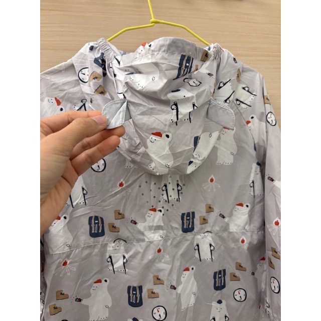 全新  迪卡儂  QUECHUA 兒童登山健行防曬外套 冰絲涼感 102cm 原價$499 小熊印花 童裝 幼兒男童女童-細節圖5