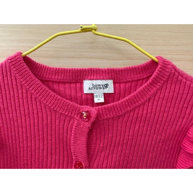全新 澳洲 bows & arrows 幼兒荷葉造型針織外套 86-92cm 童裝 寶寶女童-細節圖3