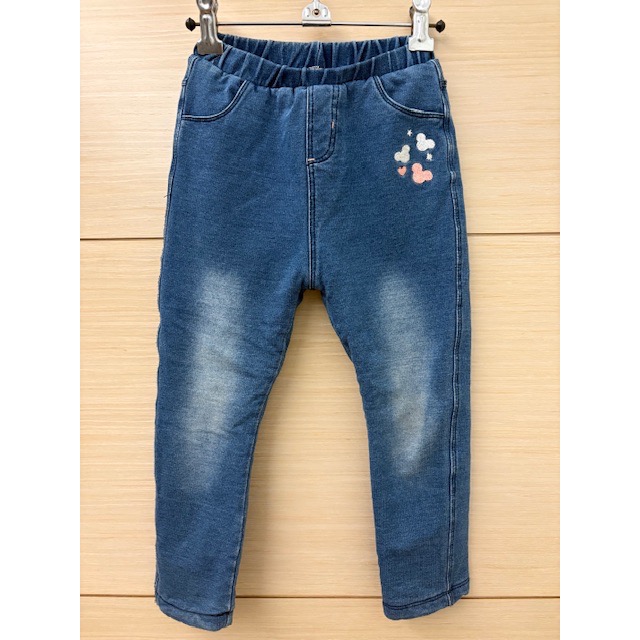 二手少穿 cute baby 兒童內厚絨保暖牛仔褲 約100cm 童裝 小童女童男童-細節圖2