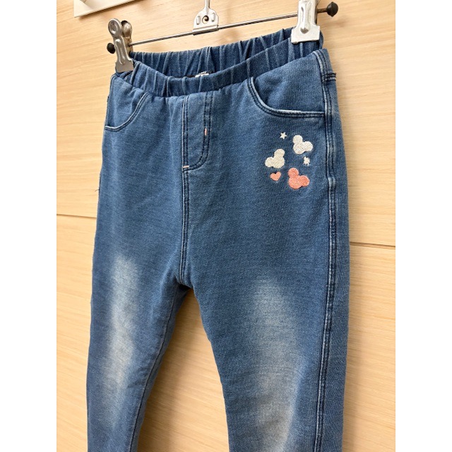 二手少穿 cute baby 兒童內厚絨保暖牛仔褲 約100cm 童裝 小童女童男童-細節圖3
