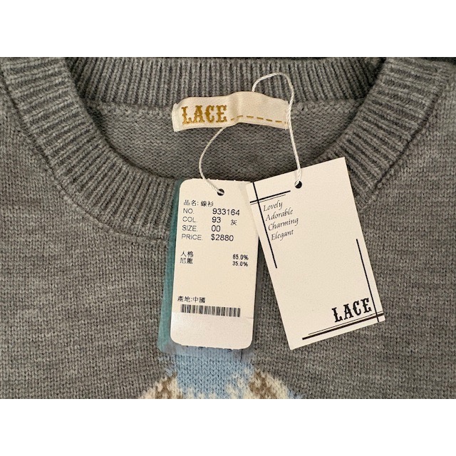 全新 專櫃 Lace 仙人掌針織毛衣-細節圖5