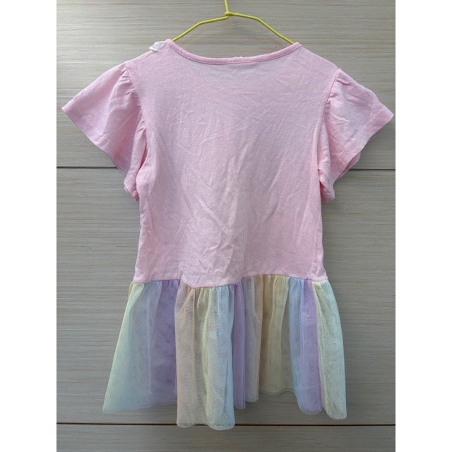 全新 正韓 兒童美人魚卡通印花彩色紗裙洋裝 約110cm 童裝 女童小童-細節圖3