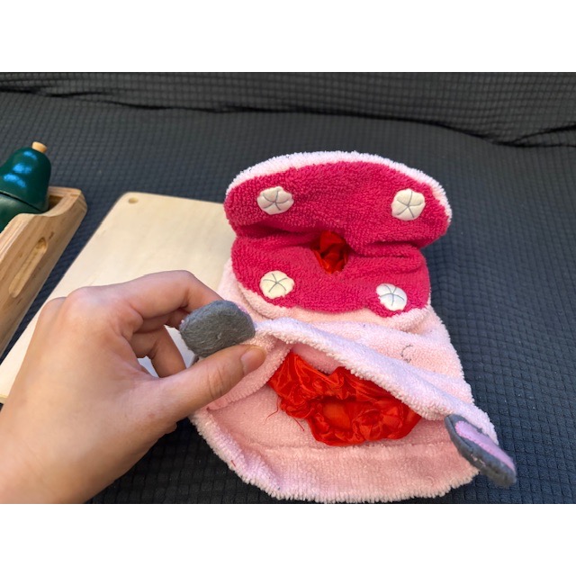 二手 日本 kokuyo 木製切菜咀嚼河馬玩具 切切樂 兒童玩具 扮家家酒玩具-細節圖6