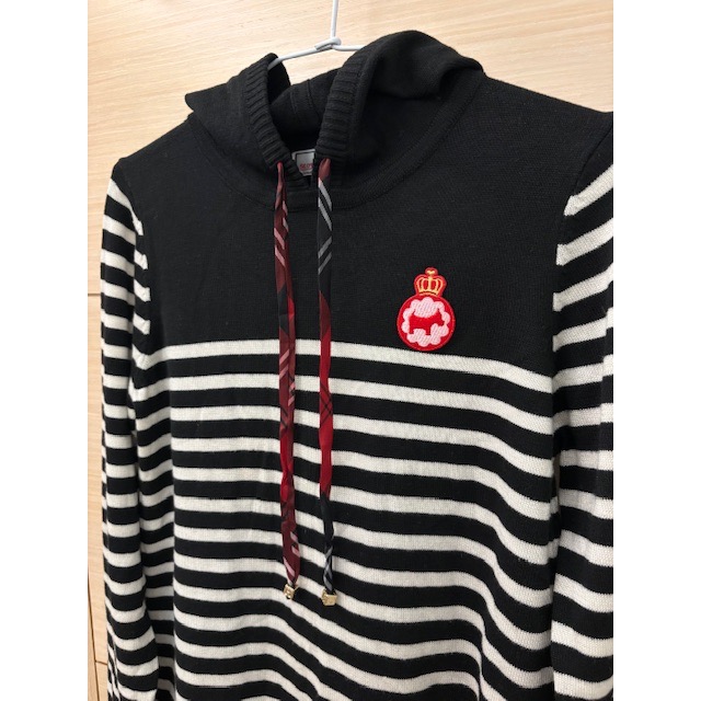 專櫃 scottish house 條紋連帽針織上衣-細節圖3